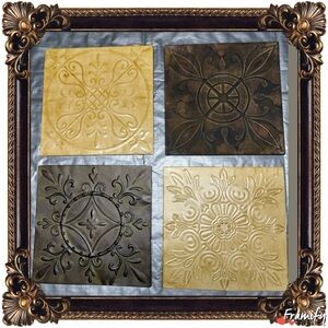 Decorative Embossed Metal Wall Art Set